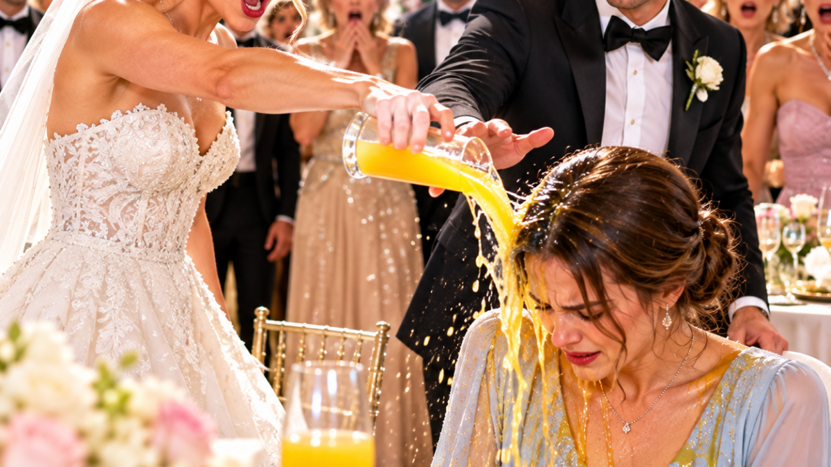 Lo Humilló con Jugo en su Boda… La Verdad que Reveló su Prometido los Dejó en Shock